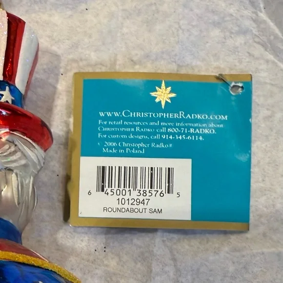 Christopher Radko Roundabout Sam Ornament - Picture 5 of 5